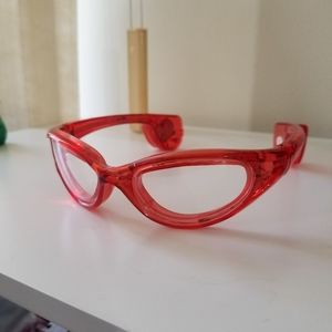 Light up flashing red eye glasses